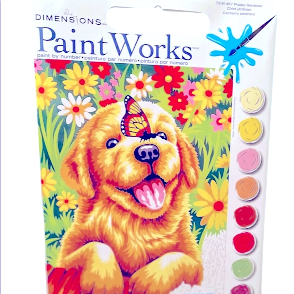 Dimensions PaintWorks - Paint by Number “Puppy Gardener”